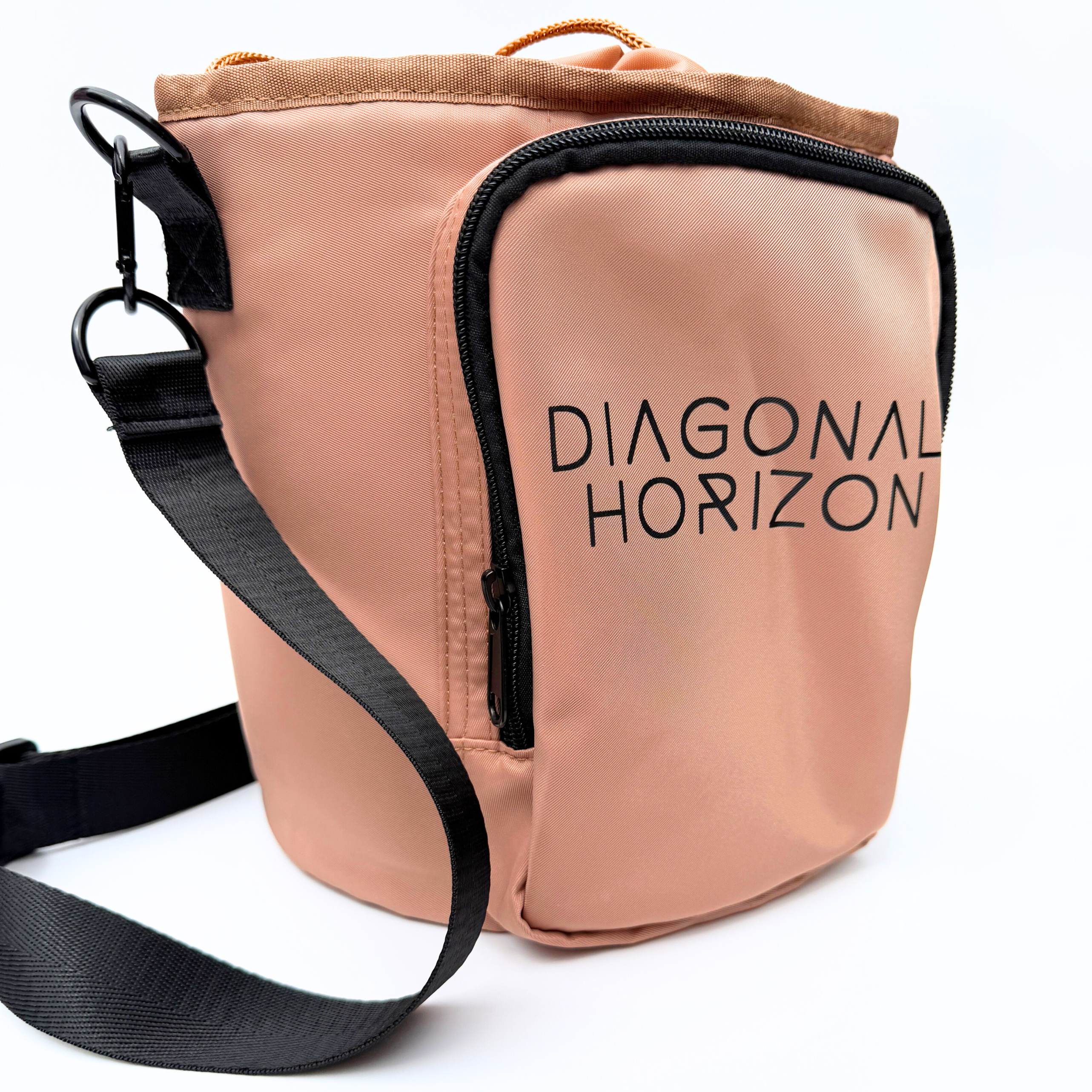 Insulated tote bag with zippered closure and comfortable handles - Desert Glow colour.