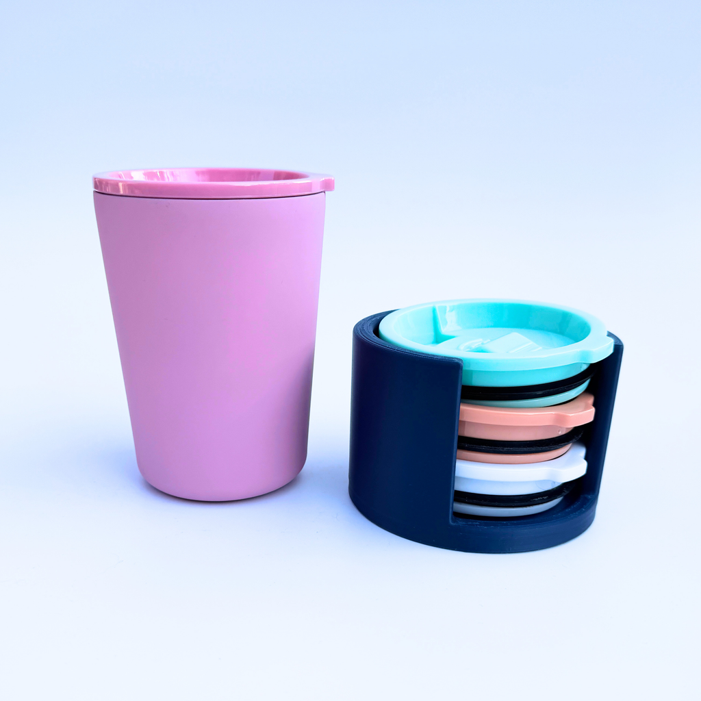 Diagonal Horizon Jr 12Oz Tumbler + 3 Lids with LID HOLDER - [collection_title]