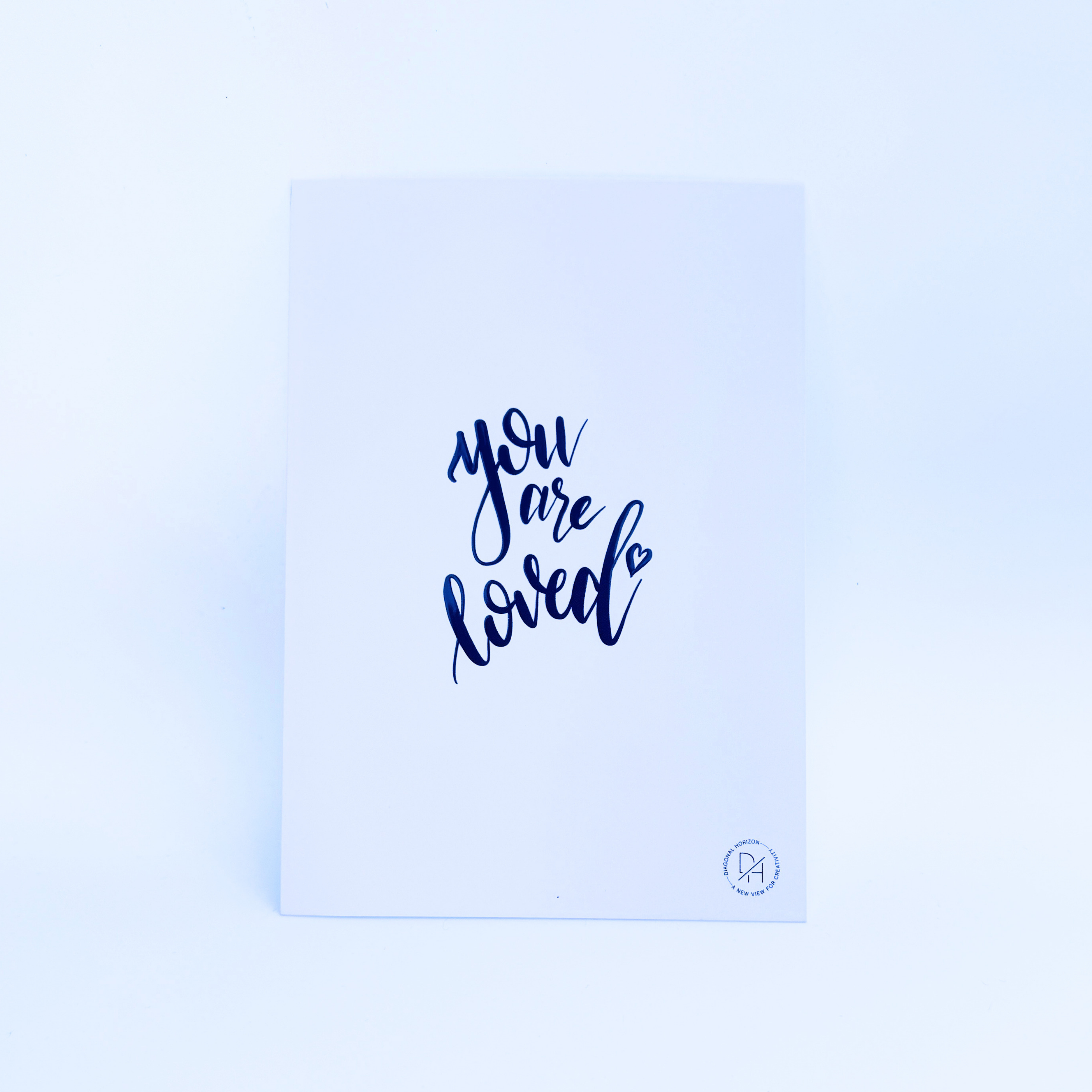 Diagonal Horizon You Are Loved — Spot UV Greeting Card | Handwritten Calligraphy | Gift Card Australia - [collection_title]