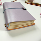 Purple refillable journal with quality paper inserts - sustainable writing companion