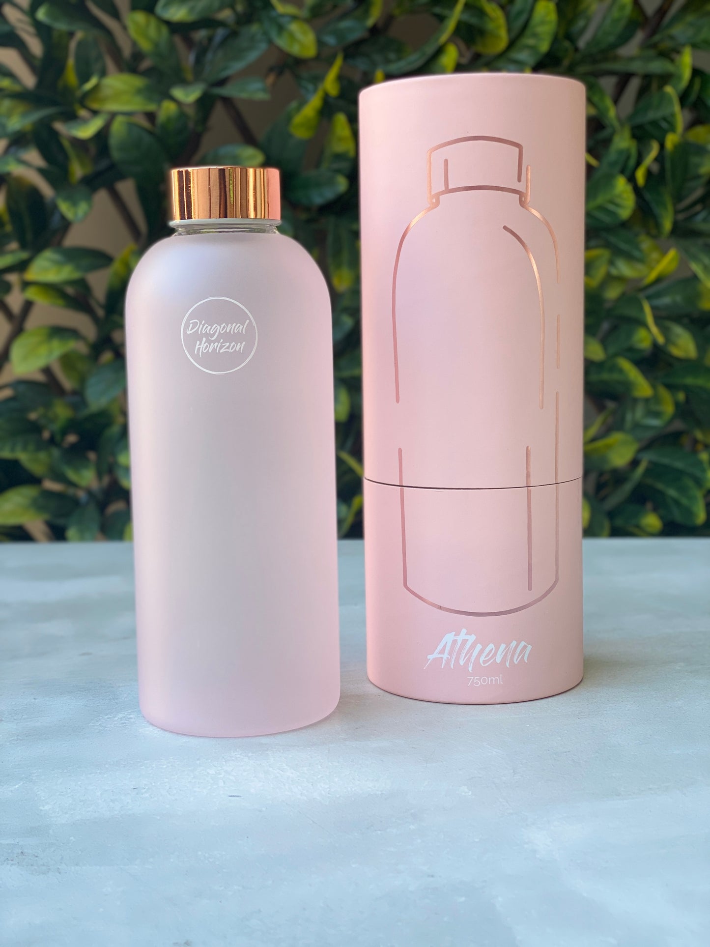 Diagonal Horizon Athena - Frosty Glass Water Bottle - [collection_type]