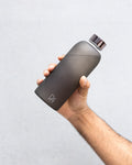 black frosted glass water bottle for great hydration 