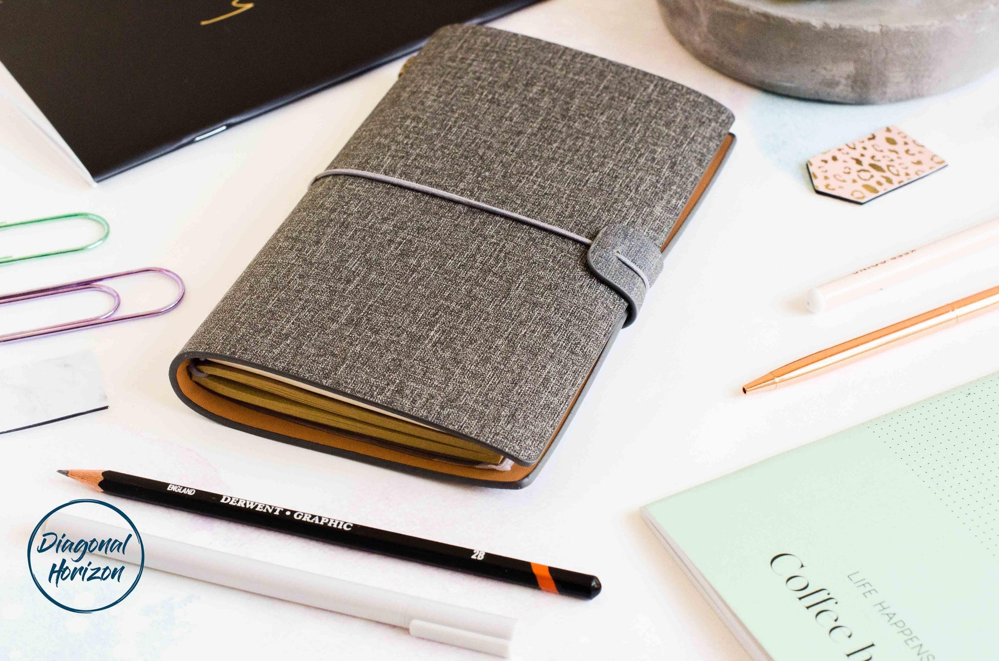 Diagonal Horizon Creative Diverse Journal - Grey - [collection_type]