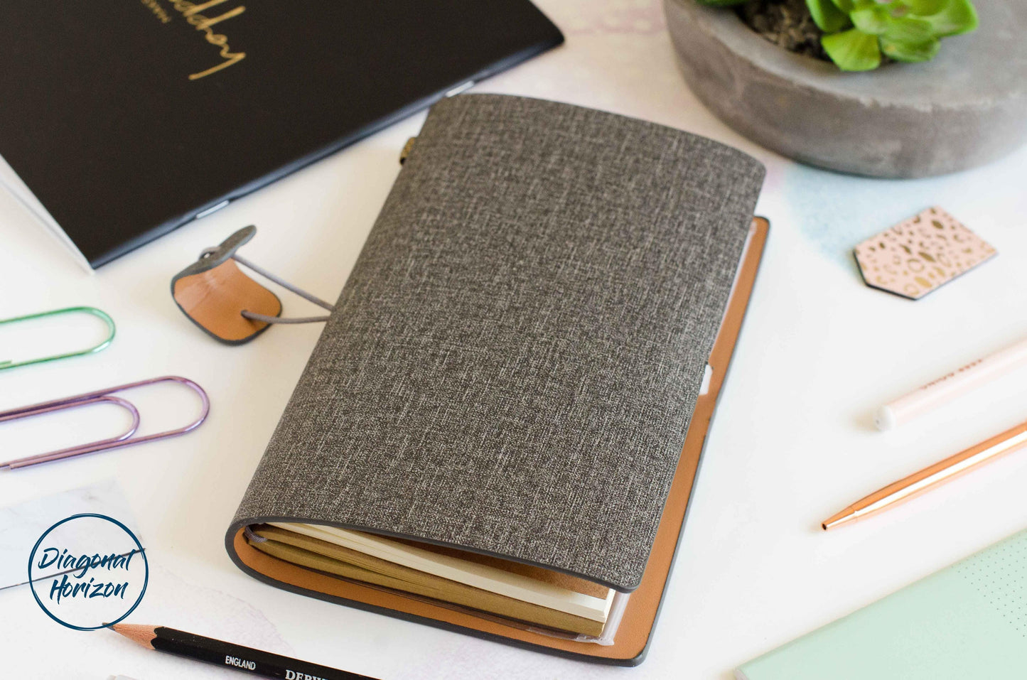 Diagonal Horizon Creative Diverse Journal - Grey - [collection_type]