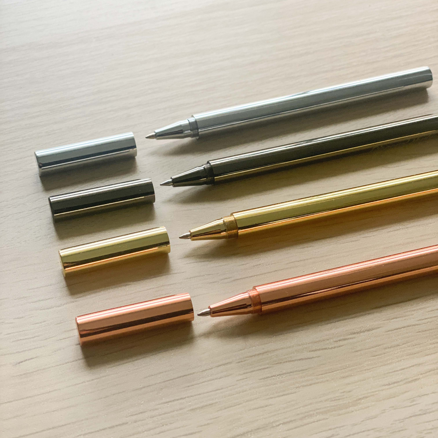 Diagonal Horizon Silver Slick - Roller Blue Ink pen - [collection_type]