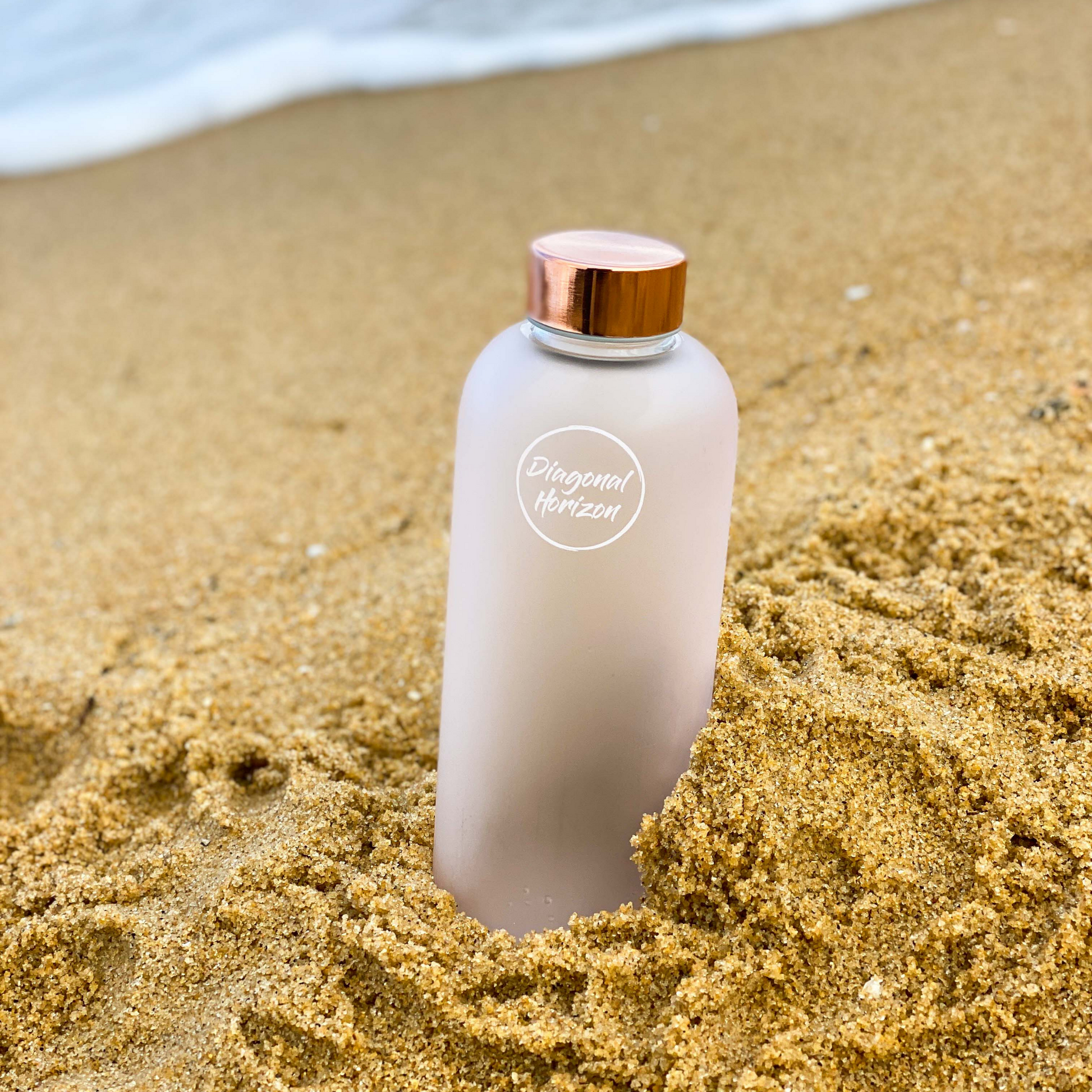 Diagonal Horizon Athena - Frosty Glass Water Bottle - [collection_type]