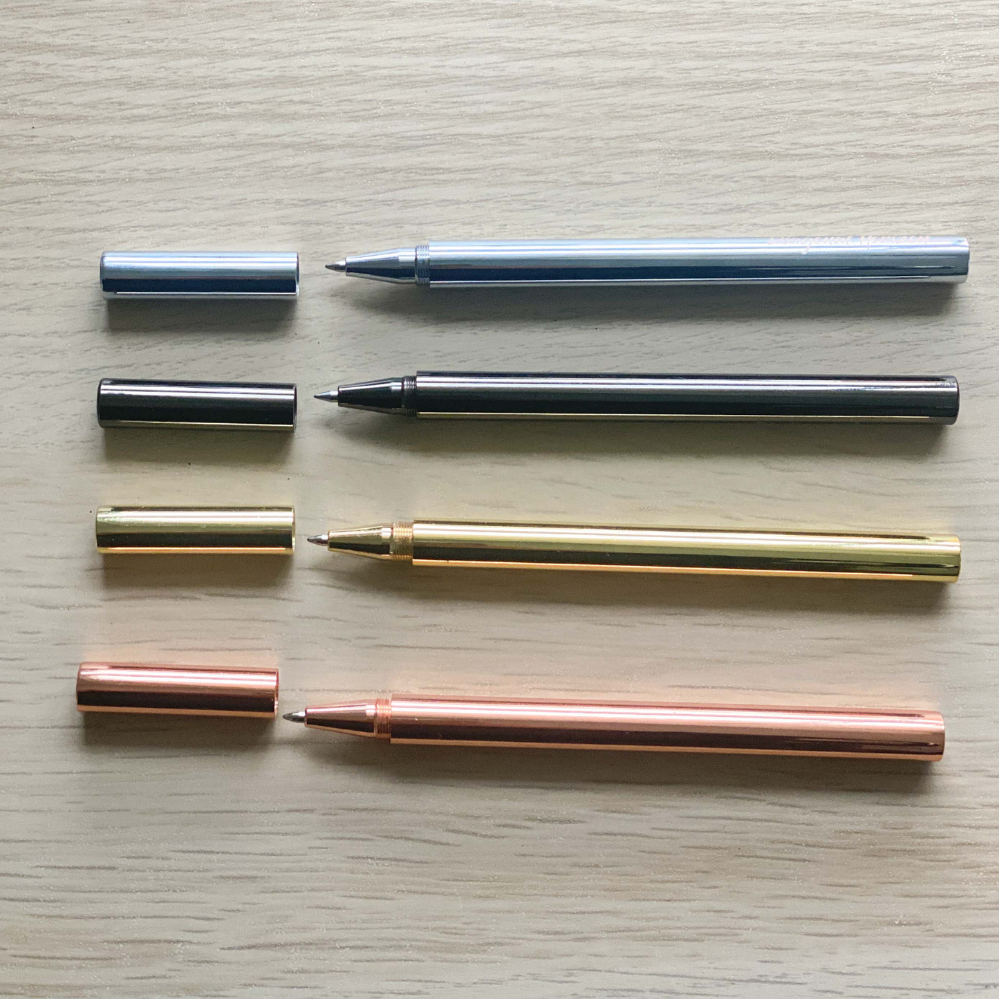 Diagonal Horizon Silver Slick - Roller Blue Ink pen - [collection_type]