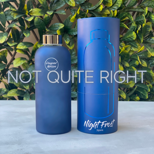 Diagonal Horizon Night Frost (NOT QUITE RIGHT) Glass Water Bottle - [collection_type]