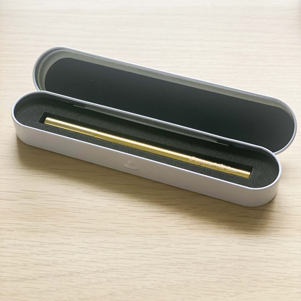 Gold Roller Pen Black Ink