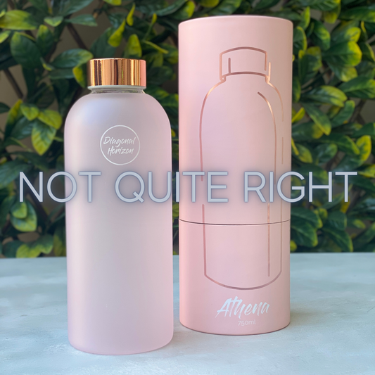 Diagonal Horizon Athena (NOT QUITE RIGHT) Glass Water Bottle - [collection_type]