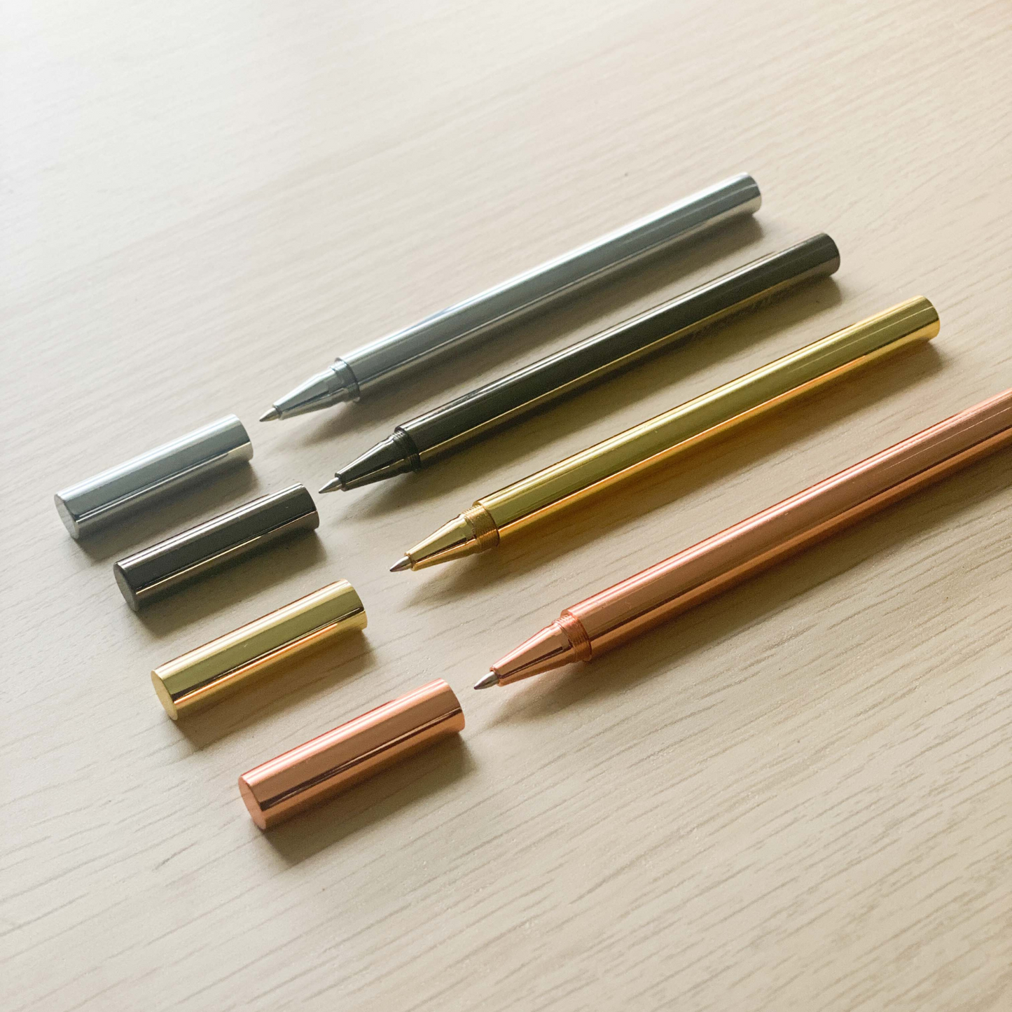 Diagonal Horizon Silver Slick - Roller Blue Ink pen - [collection_type]