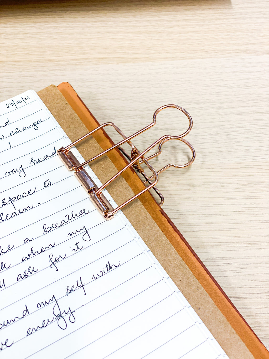 Diagonal Horizon Rosegold Bulldog Clip - [collection_type]