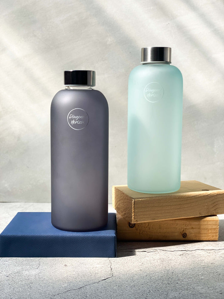 Aquamarine (NOT QUITE RIGHT) Glass Water Bottle