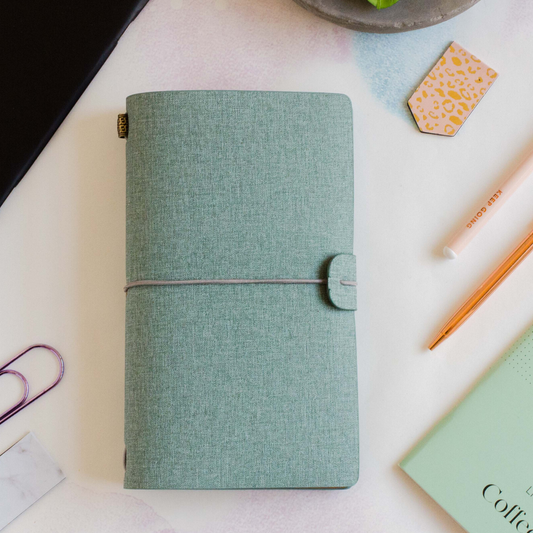 A5 journal with elastic band closure - sustainable stationery for creatives