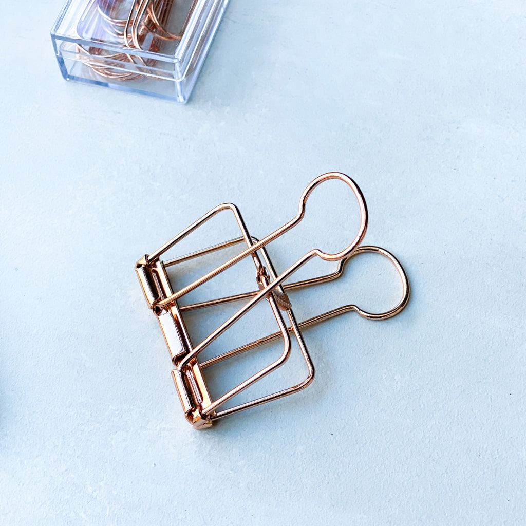 Rose Gold Paper Binder Clip