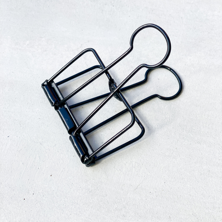 Black Jumbo Bulldog Clip