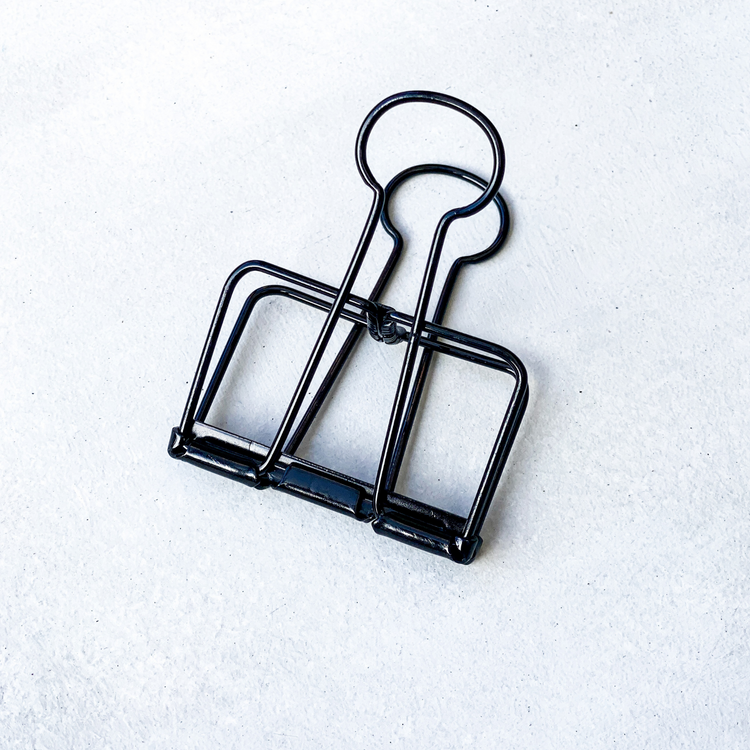 Black Jumbo Bulldog Clip