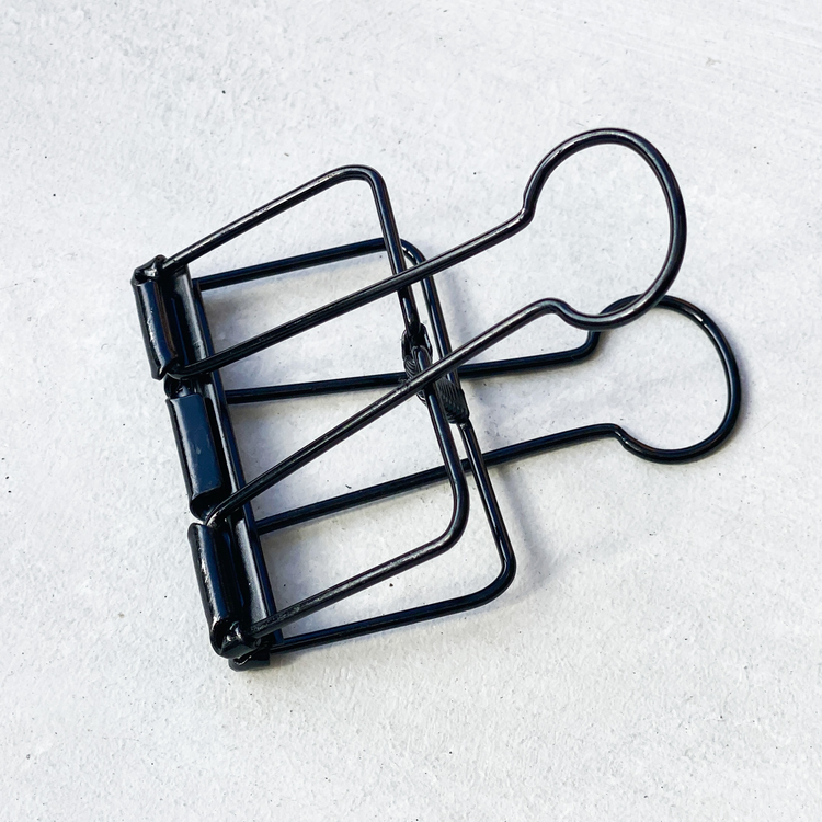 Black Jumbo Bulldog Clip