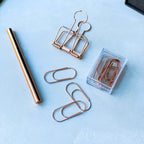 Diagonal Horizon Rosegold Bulldog Clip - [collection_type]