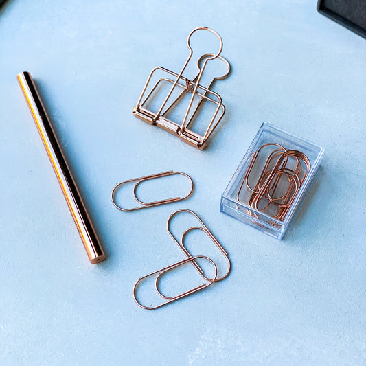 Diagonal Horizon Rose Gold Bundle Stationery set - [collection_type]