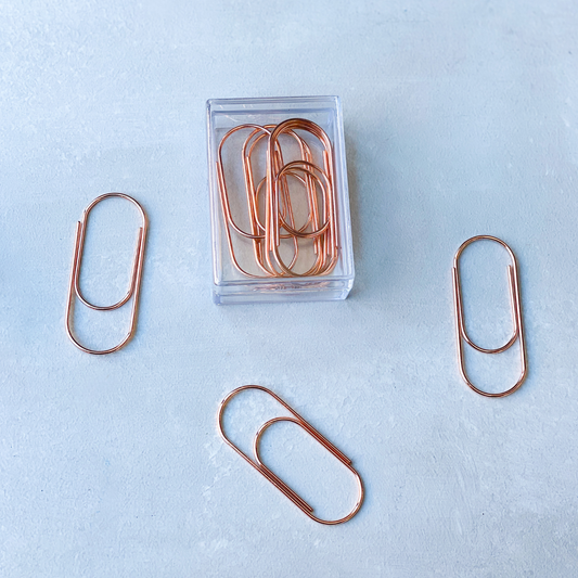 Diagonal Horizon Rose Gold Jumbo Paper Clip - [collection_type]