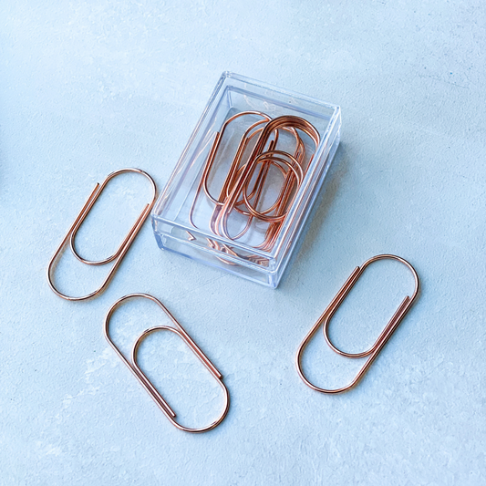 Diagonal Horizon Rose Gold Jumbo Paper Clip - [collection_type]