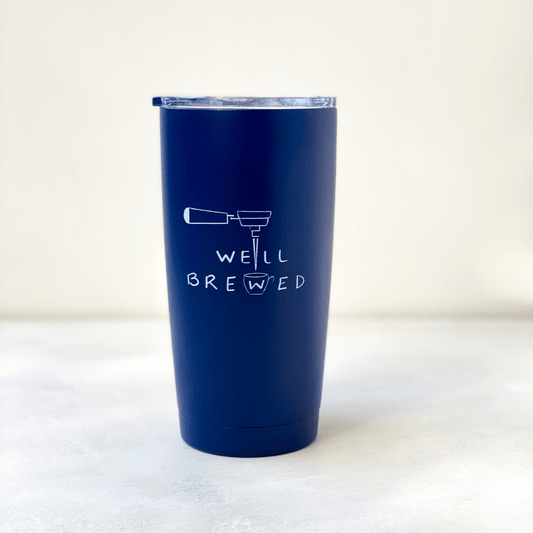 Diagonal Horizon Well Brewed - Navy Infinity Tumbler - [collection_type]